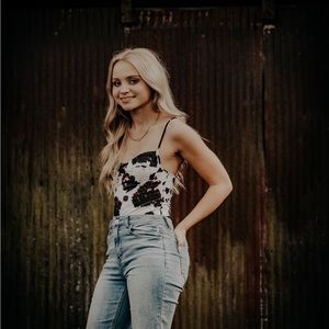 Motel Rocks Body Suit- Cow Print